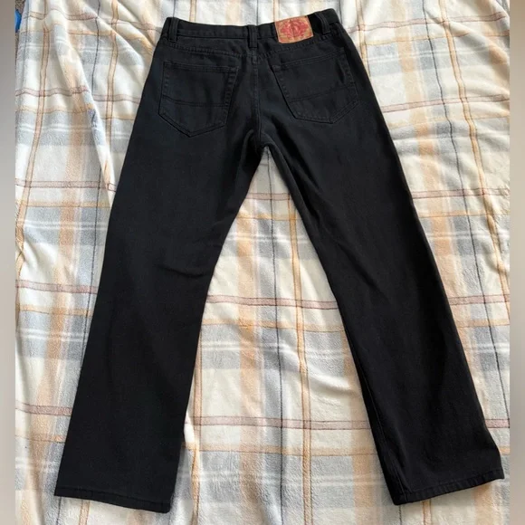Men's Black Straight Jeans - Picture 5 of 6